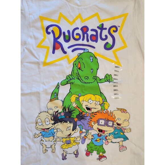 Rugrats Nickelodeon Reptar 100% Cotton T-shirt Unisex White 90s Small New - Picture 3 of 6